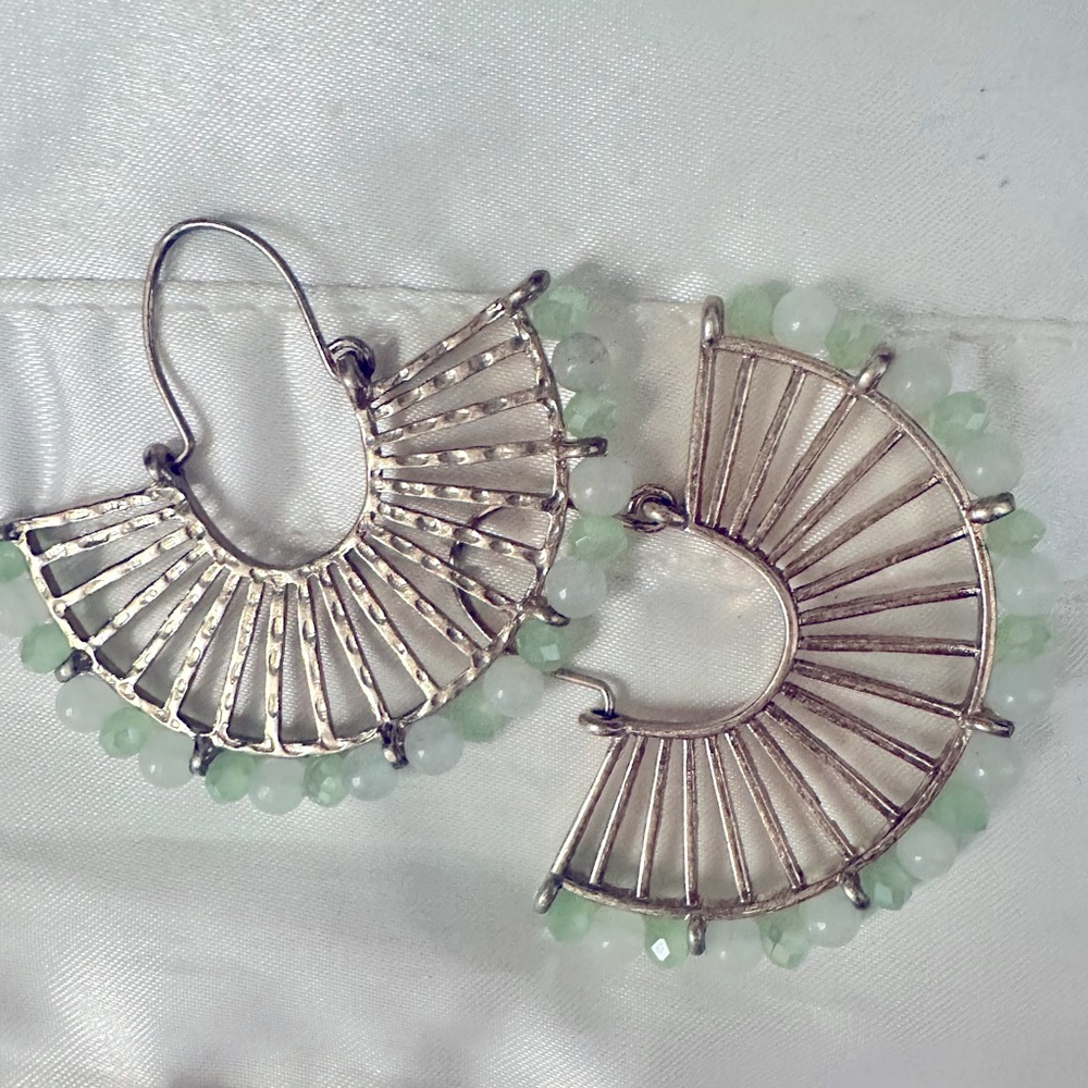 Francesca’s Jade Statement Earrings